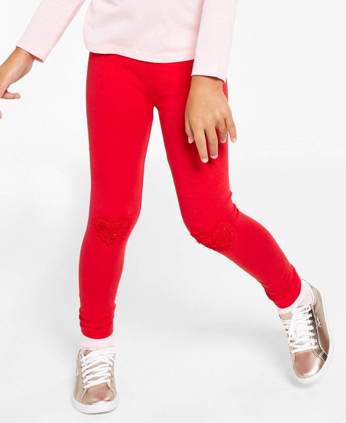 Epic Threads Little Girls Holiday Heart Stitch Leggings, Created