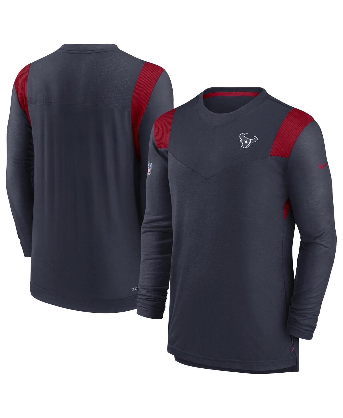 Nike Navy Houston Texans Sideline Tonal Logo Performance Player T-shirt In Navy