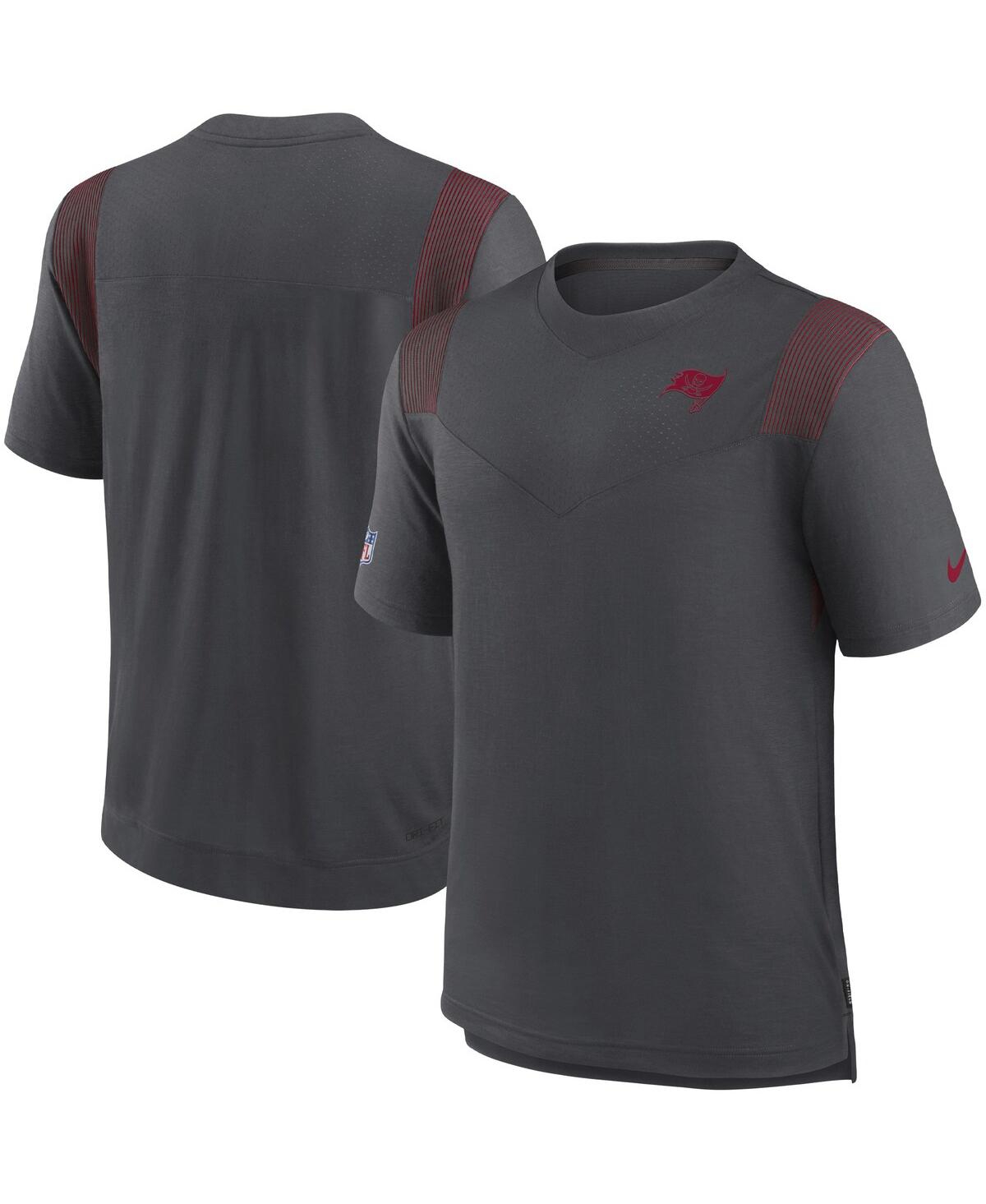 Nike Men's  Pewter Tampa Bay Buccaneers Sideline Tonal Logo Performance Player T-shirt In Pewter