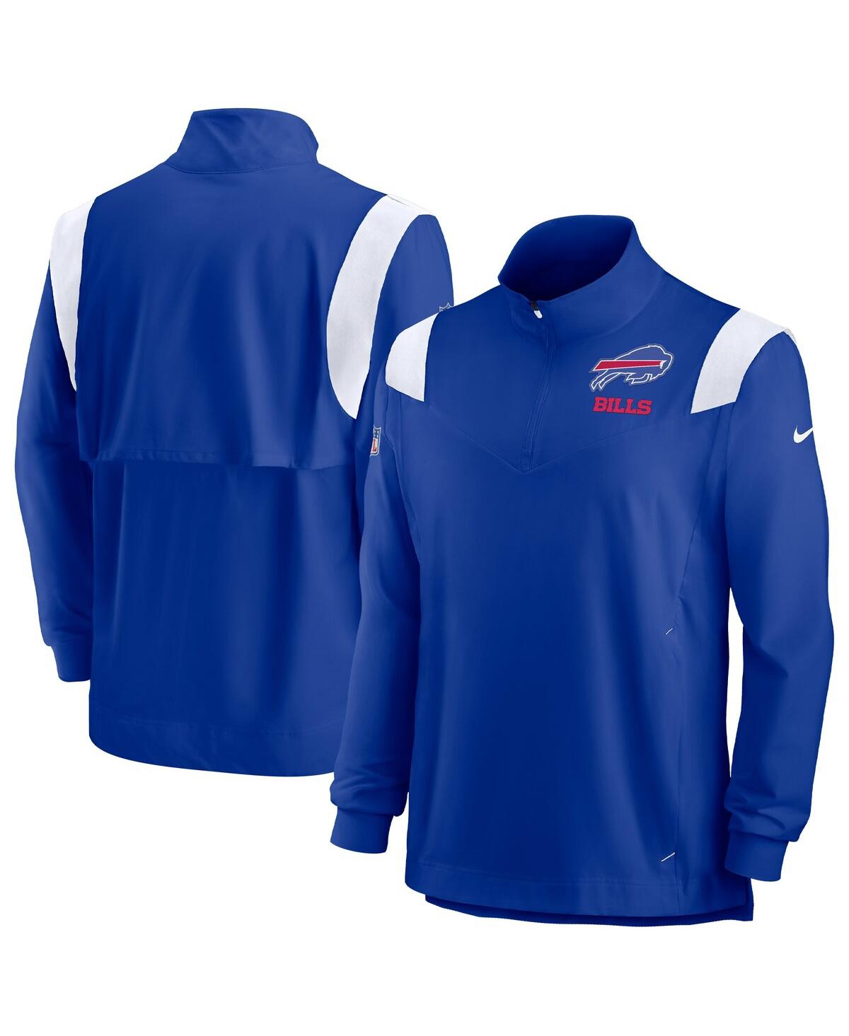 Shop Nike Men's  Royal Buffalo Bills Sideline Coach Chevron Lockup Quarter-zip Long Sleeve Top