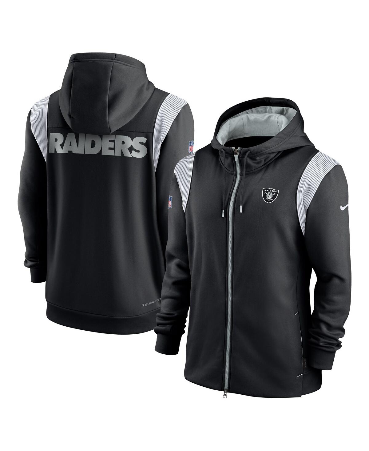 Men's NikeLas Vegas Raiders Performance Sideline Lockup Full-Zip Hoodie - Black