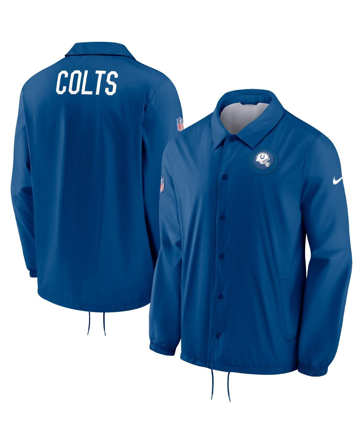 Nike Men's  Royal Indianapolis Colts Sideline Coaches Full-snap Jacket