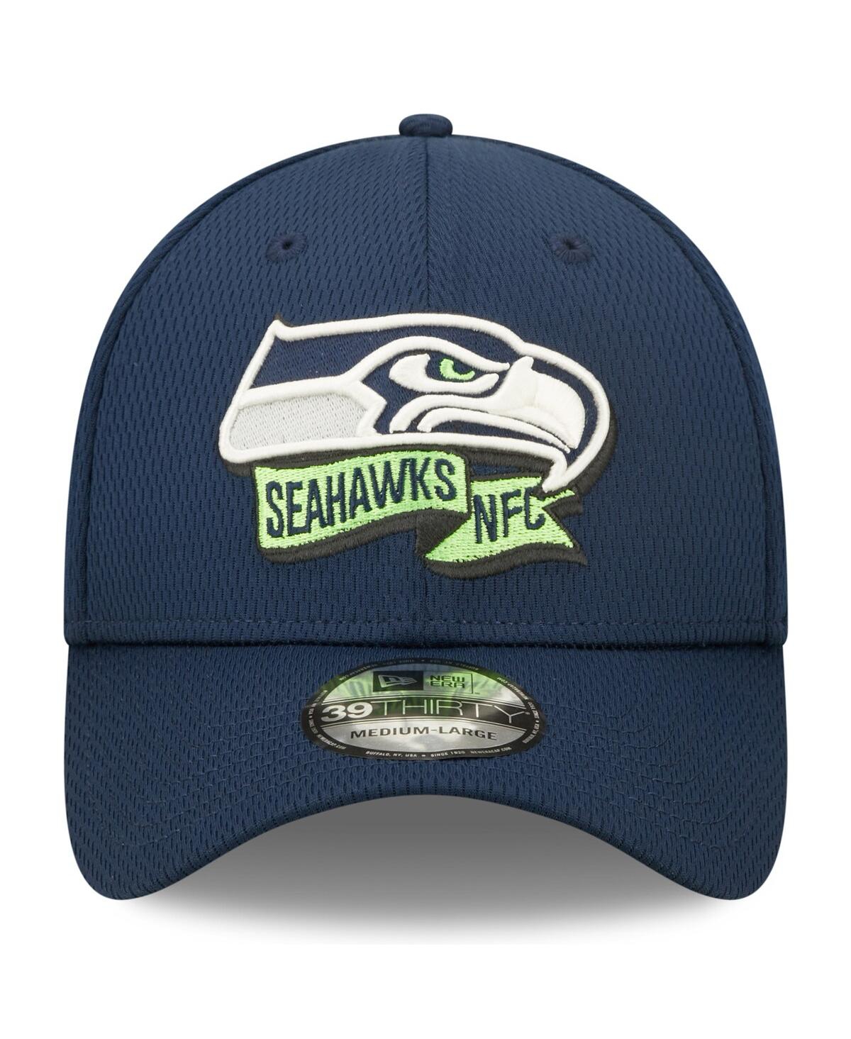 Men's New Era CollegeSeattle Seahawks 2022 Sideline 39THIRTY Coaches Flex Hat - Navy