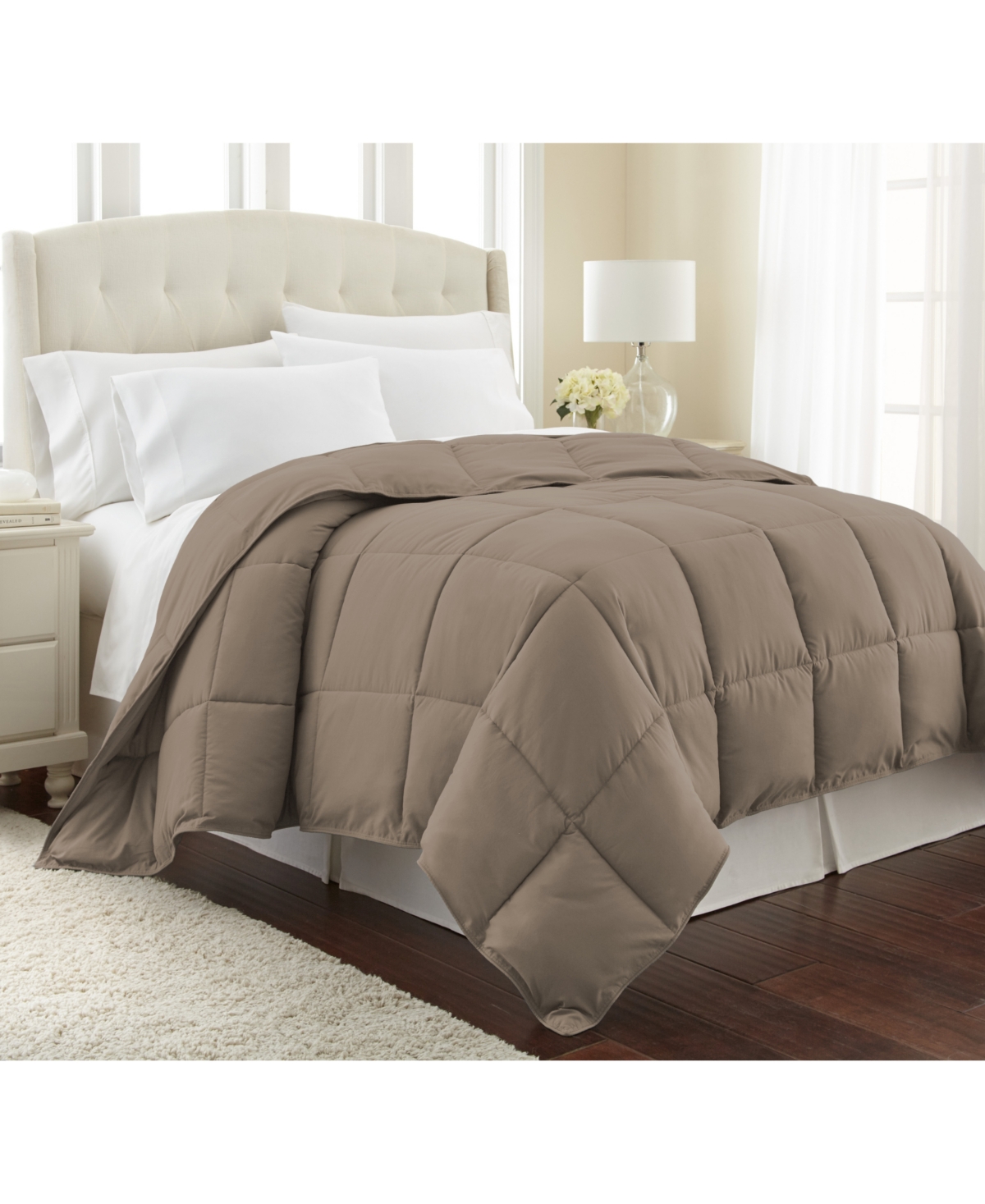Southshore Fine Linens Premium Down Alternative Comforter, Twin In Dark Taupe