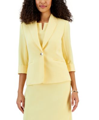 kasper yellow suit