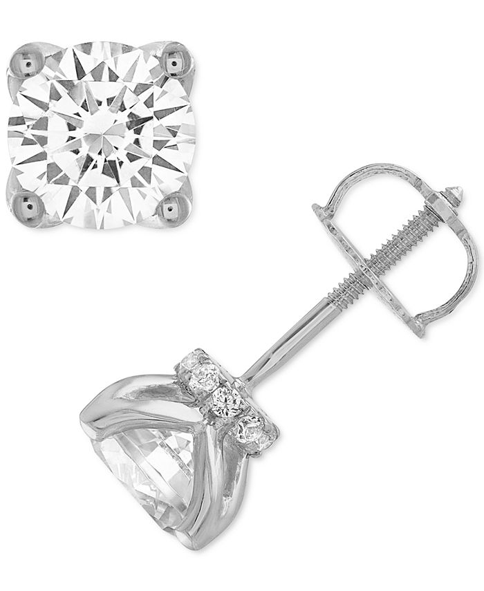 Alethea™ Certified Diamond Stud Earrings (1-1/2 ct. t.w.) in 14k White ...