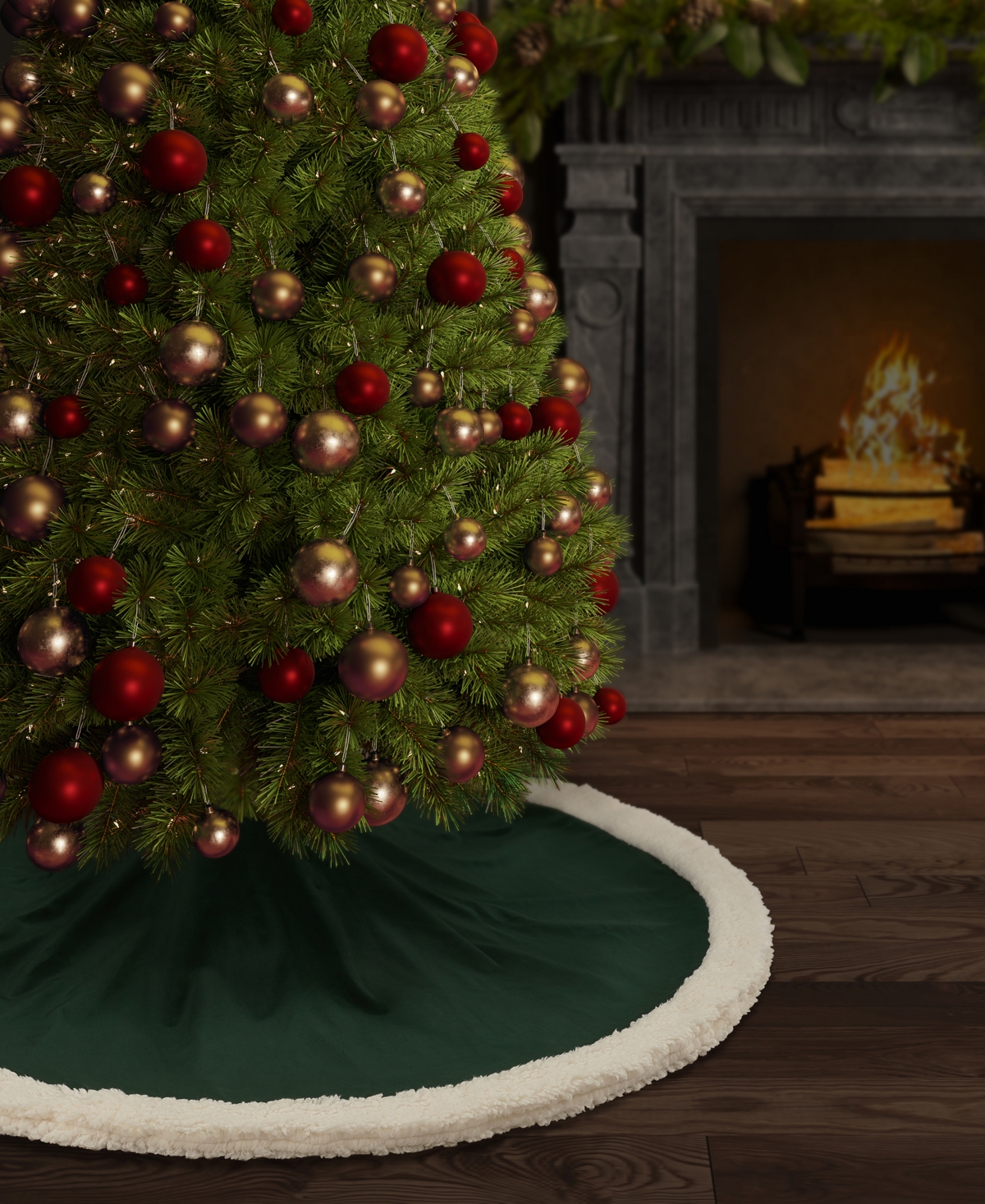 Casey Sherpa Christmas Tree Skirt