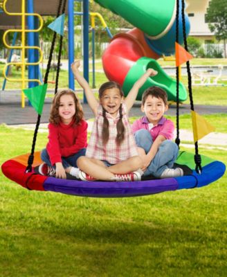 Saucer Tree Swing in Elite Rainbow - 40 Inch