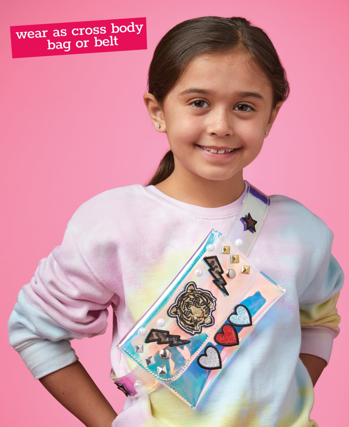 Geoffrey's Toy Box Girls Do It Yourself Belt Bag Craft Kit with Embroidered Patches Set, Created for Macy's