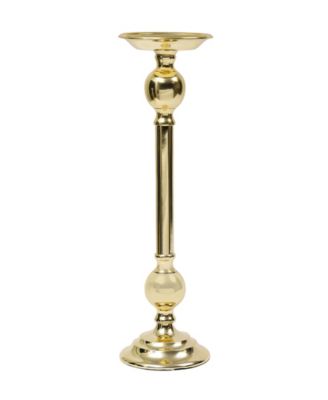 Medium Traditional Brass Candle Holder, 5" x 16.5"