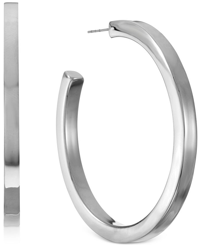 Alfani Silver-Tone Medium C-Hoop Earrings, 2