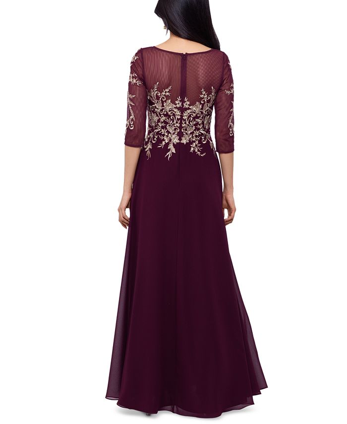betsy and adam embroidered gown