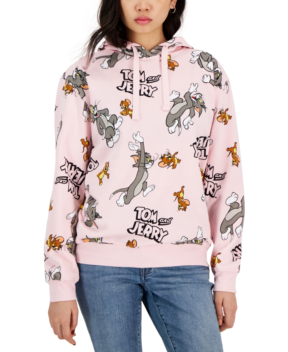 Tom And Jerry Juniors' Graphic Hoodie In Pink ModeSens