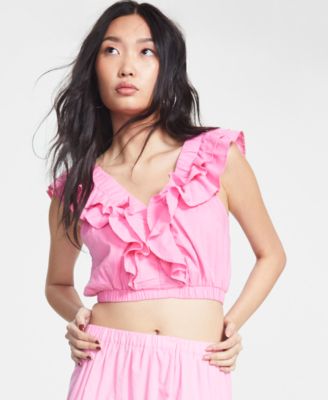 And Now This - Women's Sleeveless Ruffled Top