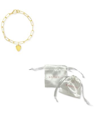 Paperclip Chain Bracelet with Heart