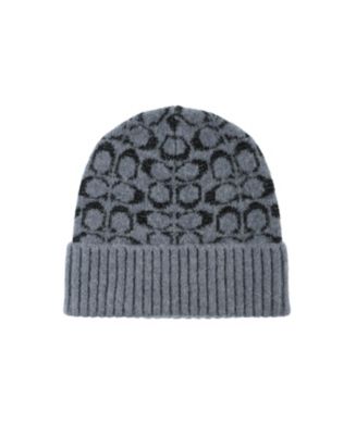 Women\'s Coach White Metallic Gold Signature Merino Wool Beanie Hat Scarf Set Lot NWT Bundle COACH Fair Isle Print Knit Beanie CCW04 & CCW71  main image 4