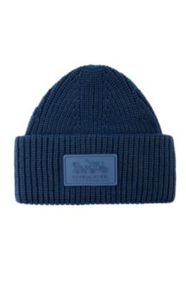 Women's Classic Ribbed Tonal Patch Cuff Beanie
