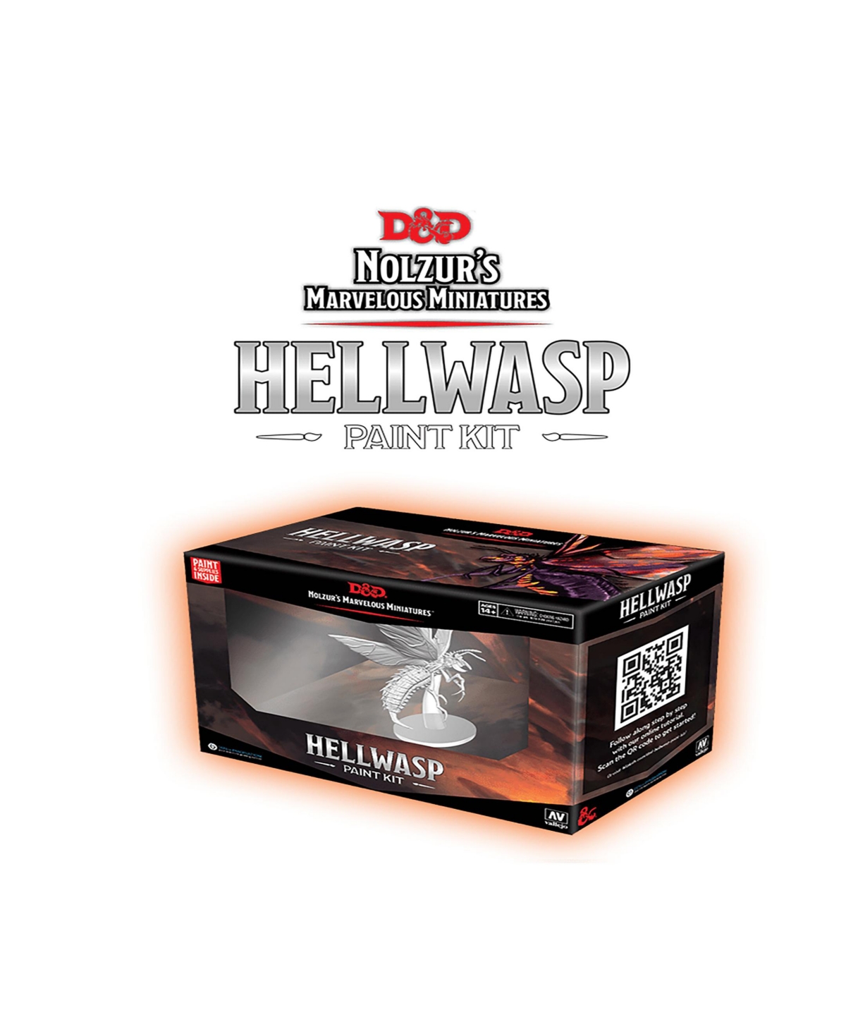 Wizkids Games Dungeons And Dragons Nolzur's Marvelous Miniatures Hellwasp Paint Kit All In One Set, 12 Piece In Multi