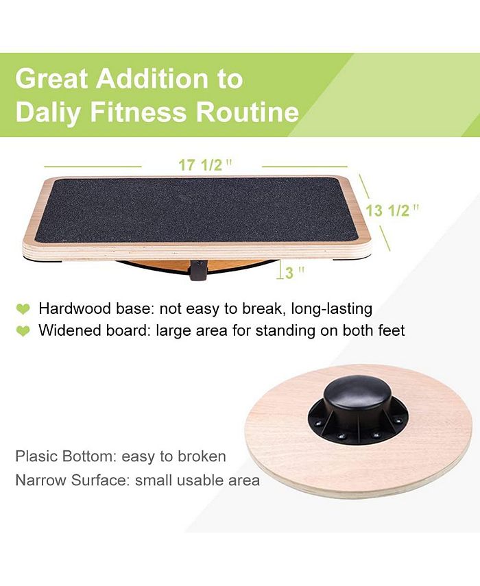 StrongTek Advanced Professional Wooden Balance Rocker Board, Support Up