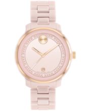 Movado pink face watch store