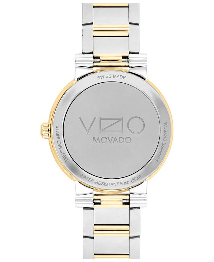 Movado Women's Vizio Swiss Quartz SilverTone Stainless Steel Light