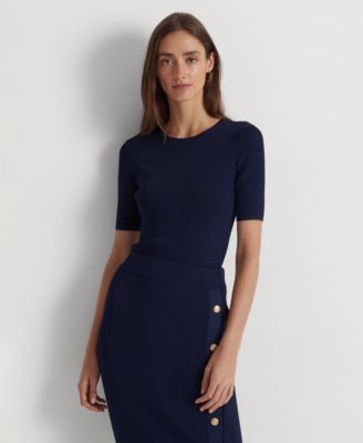 Lauren Ralph Lauren - Women's Short-Sleeve Crewneck Sweater