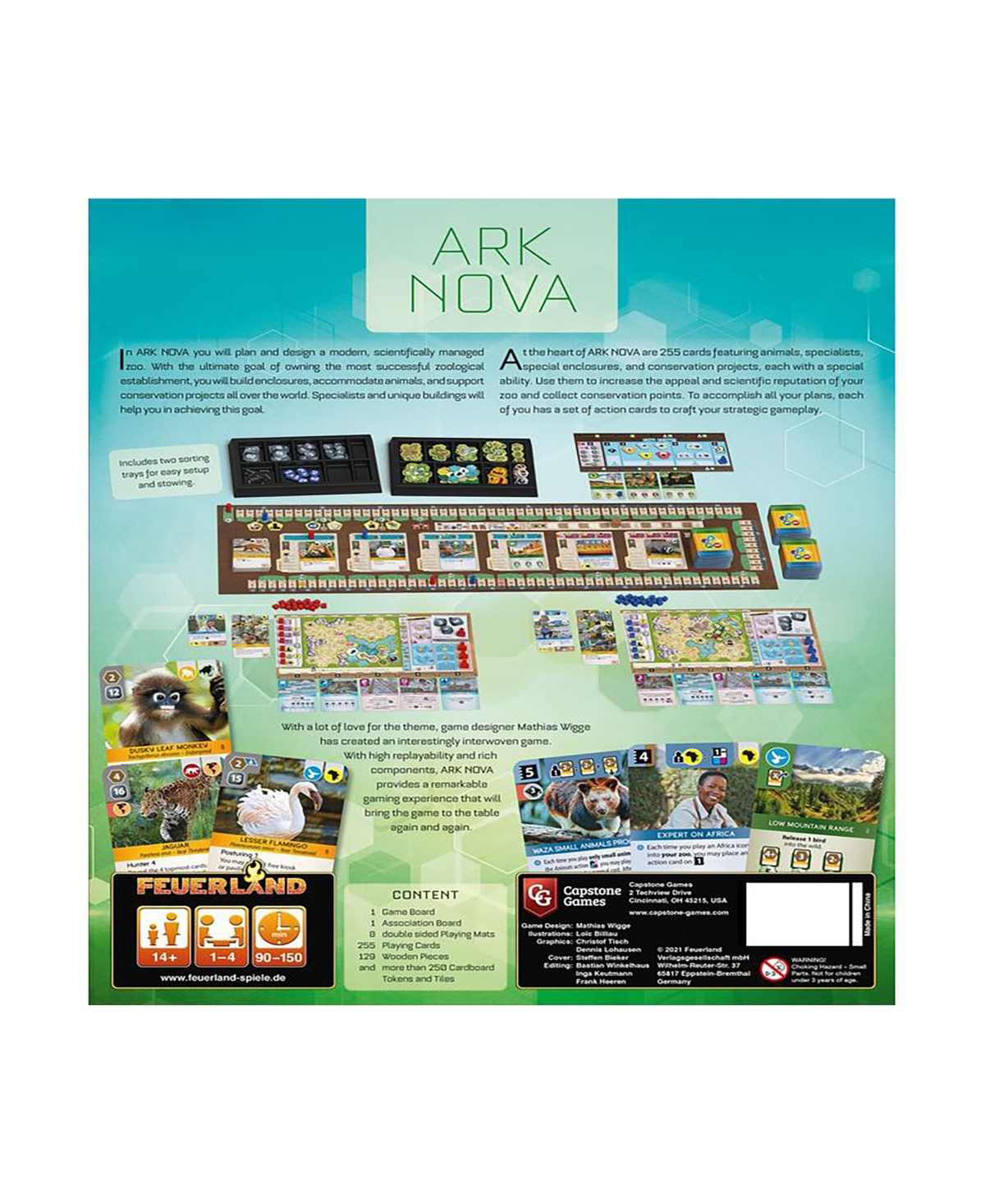 Capstone Games Ark Novacard Drafting Hand Management Strategy Game In Multi