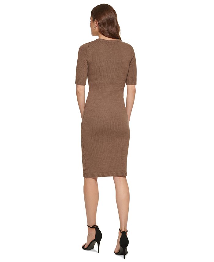 DKNY CableKnit ShortSleeve Sweater Dress Macy's