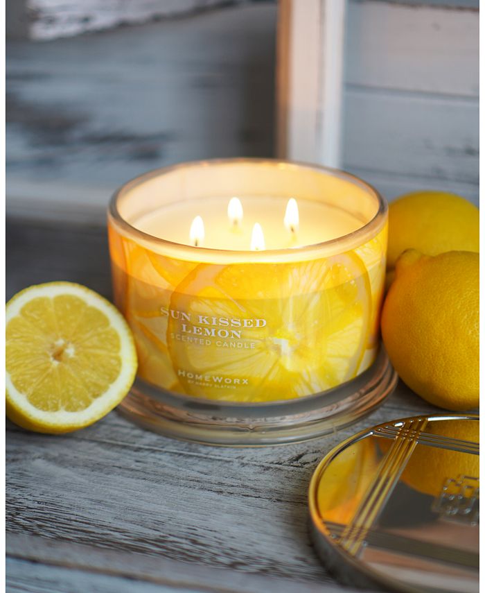 HomeWorx By Slatkin & Co. Sun Kissed Lemon Scented Candle, 18 oz. Macy's