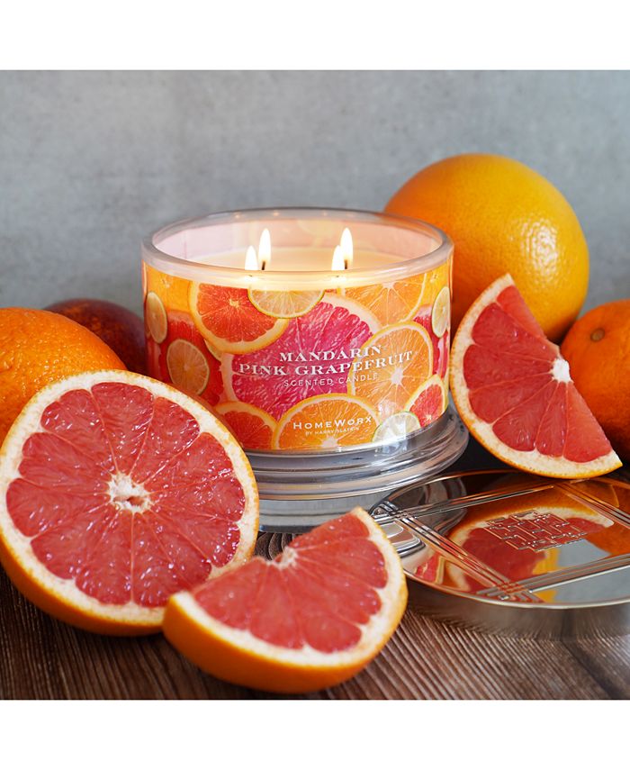 HomeWorx By Slatkin & Co. Mandarin Pink Grapefruit Scented Candle, 18