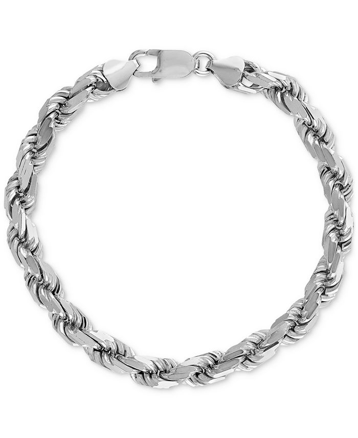 Esquire Men's Jewelry Rope Link Chain Bracelet (7.5mm), Created for ...
