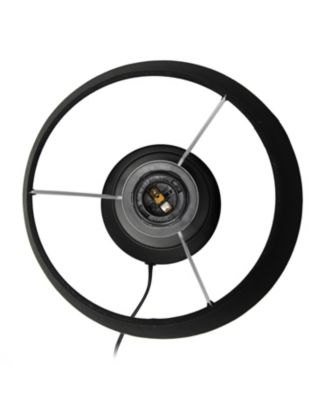 Encased Metal and Clear Glass Table Lamp