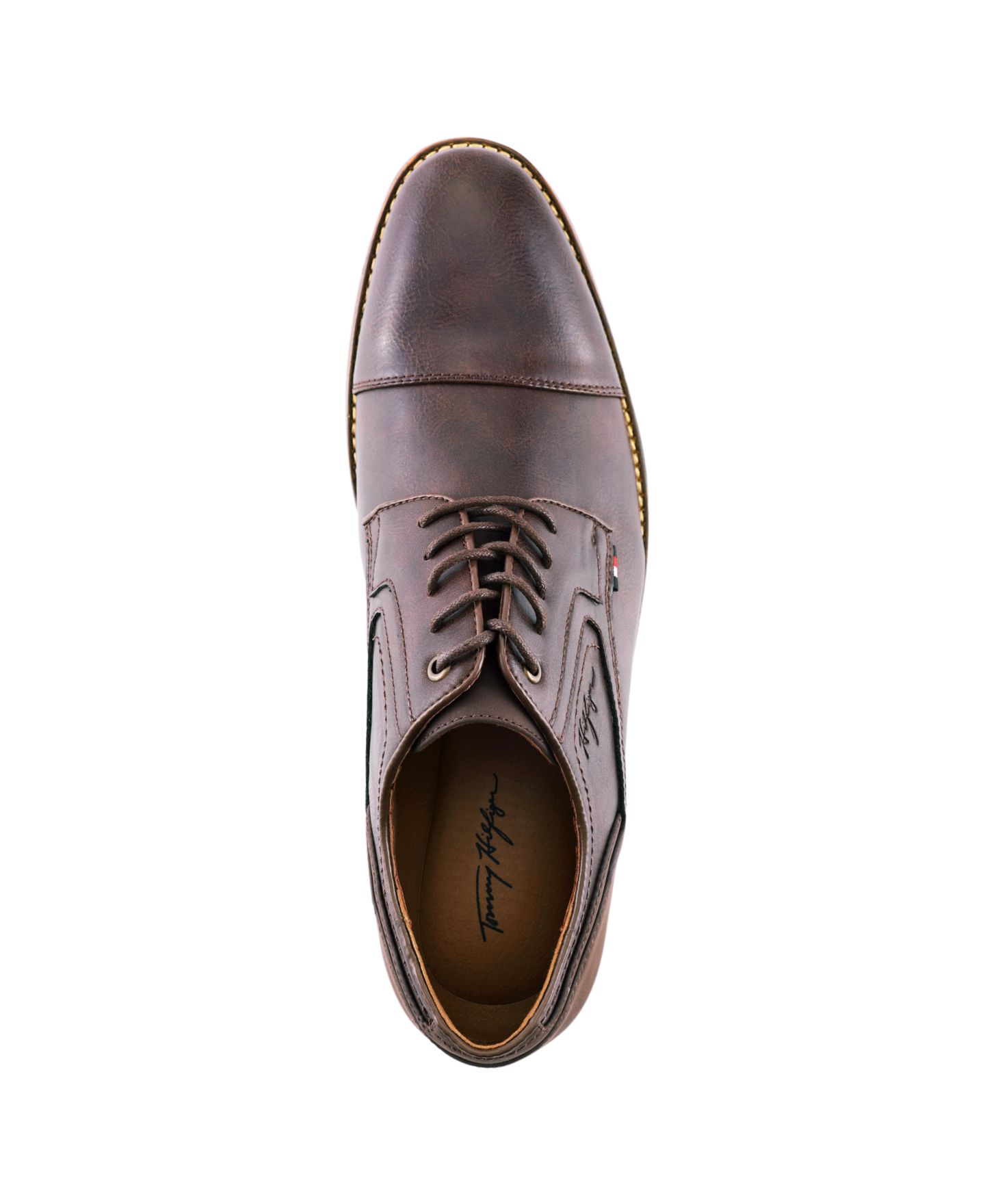 Tommy Hilfiger Men's Banly Lace Up Casual Oxfords, цвет: Коричневый — фото 4