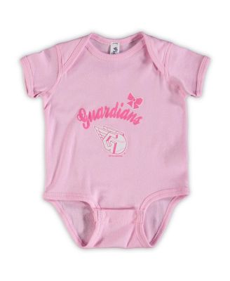 Infant Boys and Girls Pink, Purple Cleveland Guardians 3-Pack Rookie Bodysuit Set