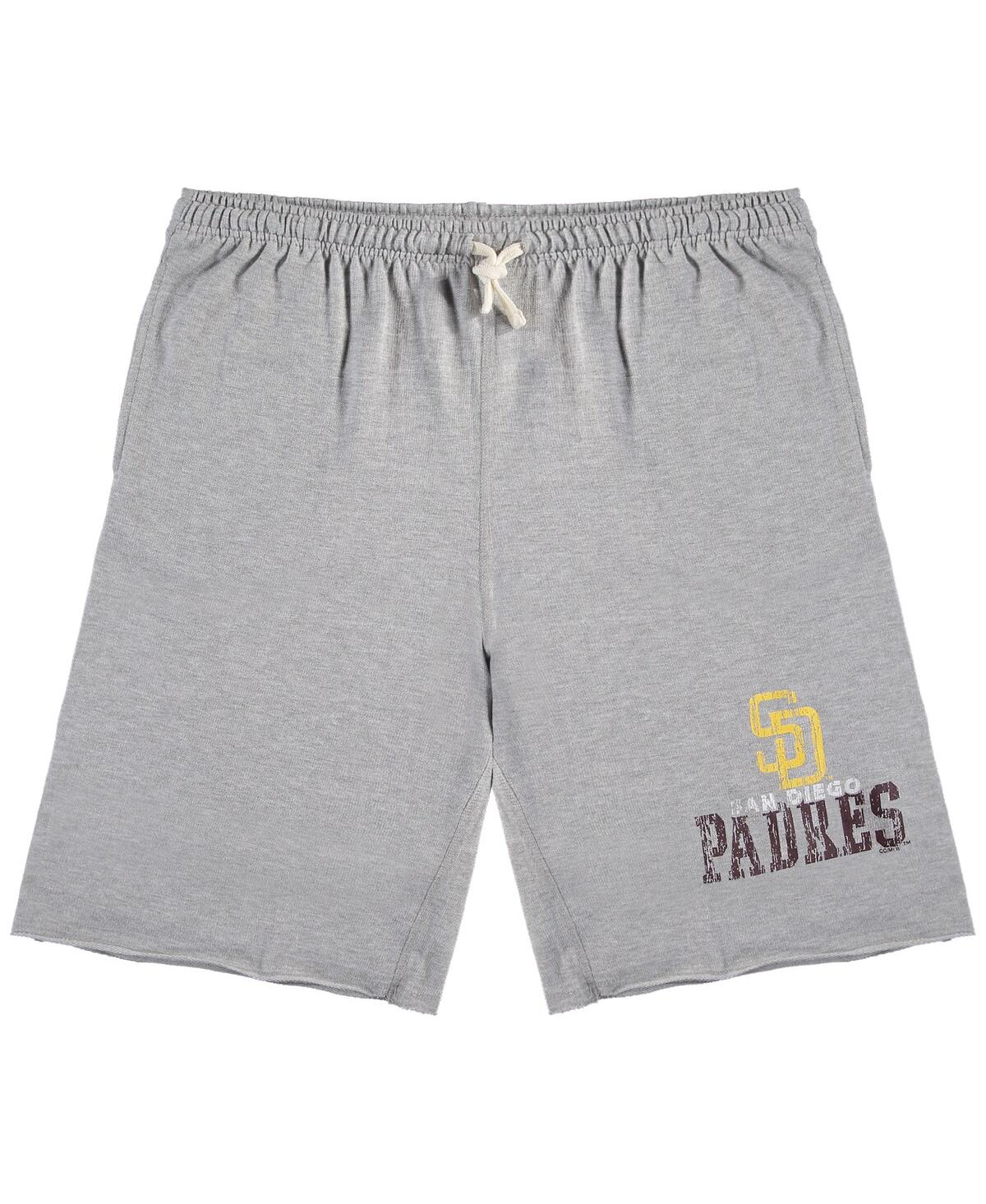 PROFILE MEN'S HEATHERED GRAY SAN DIEGO PADRES BIG AND TALL FRENCH TERRY SHORTS