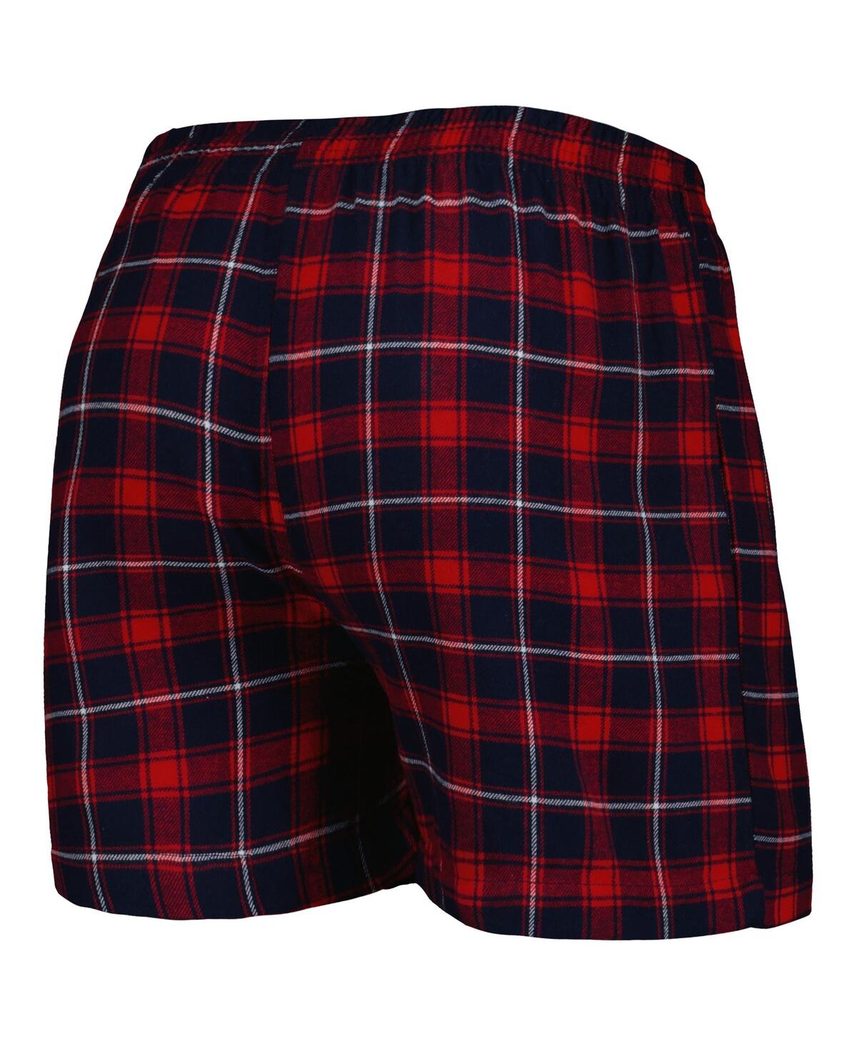 Men's Concepts Sport Red Atlanta Braves Ledger Flannel Boxers - Red