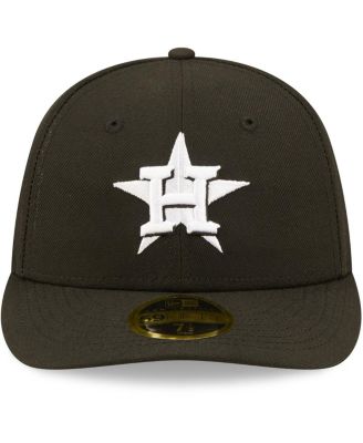 Men's Houston Astros Black, White Low Profile 59FIFTY Fitted Hat