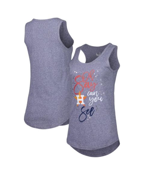 Женский топ Touch Navy Houston Astros Americana Tri-Blend Racerback