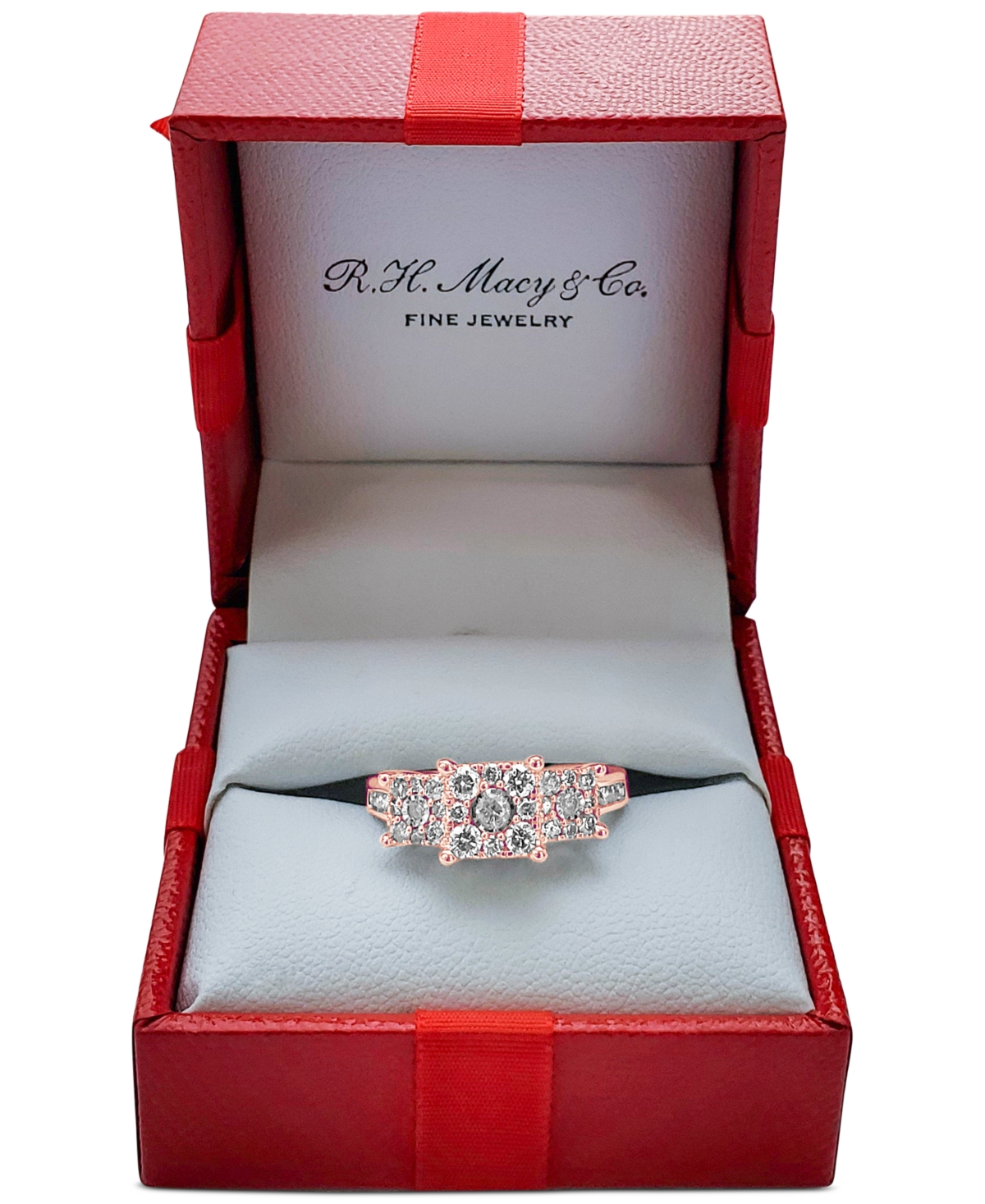 Diamond Princess Triple Halo Engagement Ring (3/4 ct. t.w.) in 14k White, Yellow or- Rose Gold
