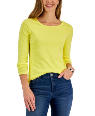 Charter Club Women s Pima Cotton Long Sleeve Top Created for Macy s Macy s