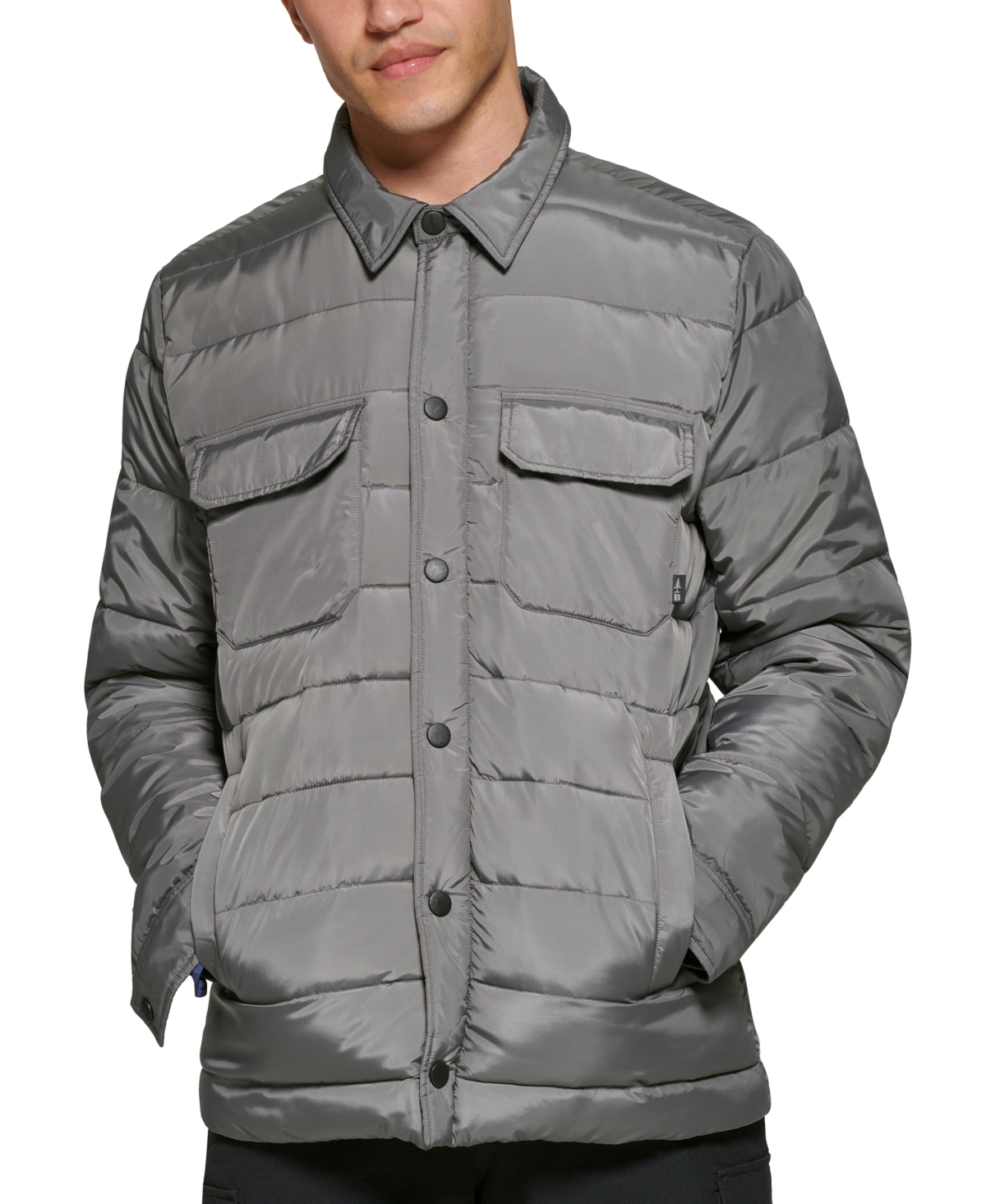 Men's Mission Quilted Puffer Shirt Jacket - Black Beauty