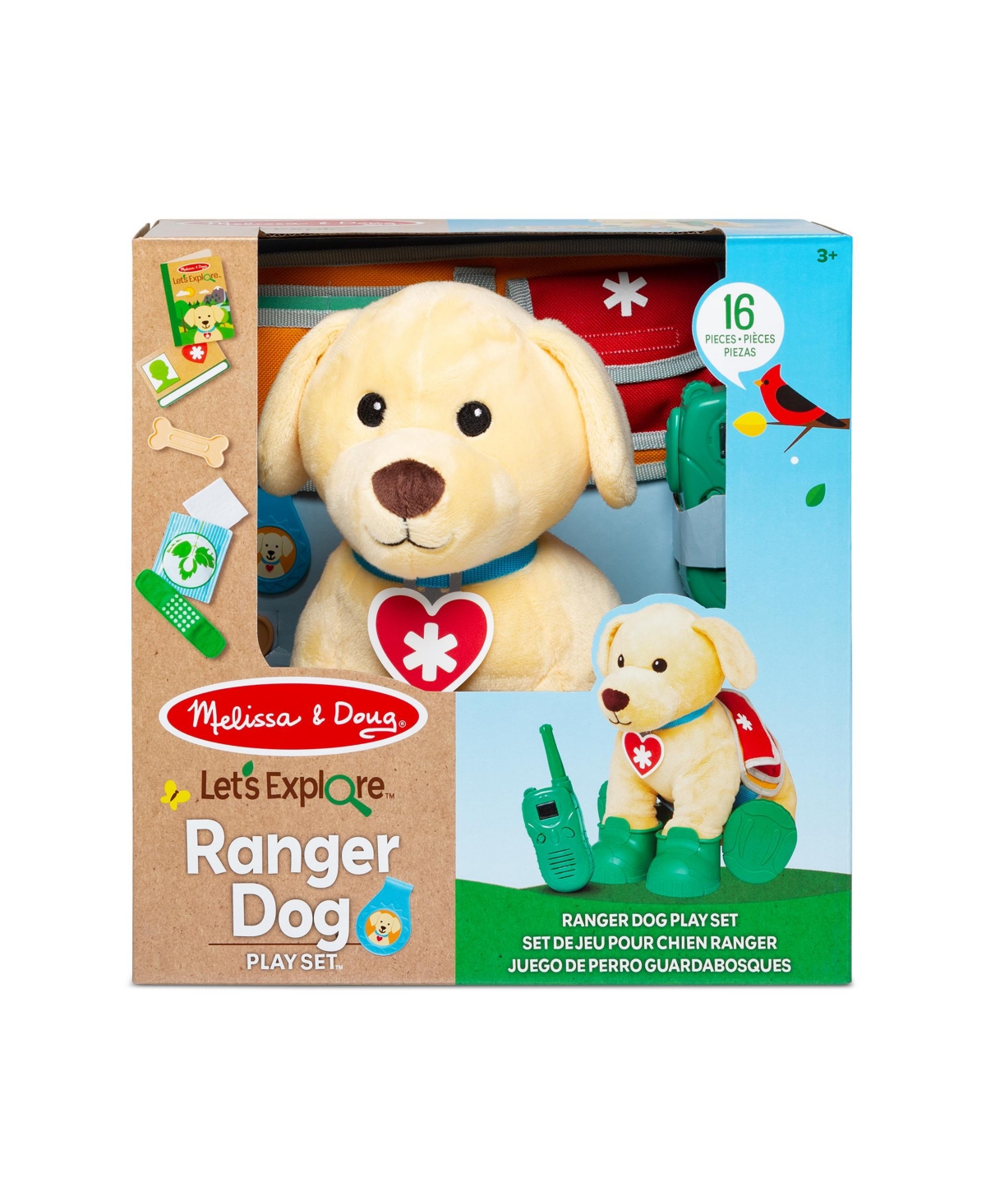 Melissa & Doug Lets Explore Ranger Dog Plush With Search And Rescue Gear In Multi