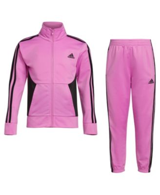 Adidas Girls Essential Tricot 3 Stripes Track Jacket Joggers
