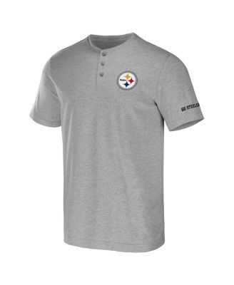 Men's NFL x Darius Rucker Collection by Heather Gray Pittsburgh Steelers Henley T-shirt
