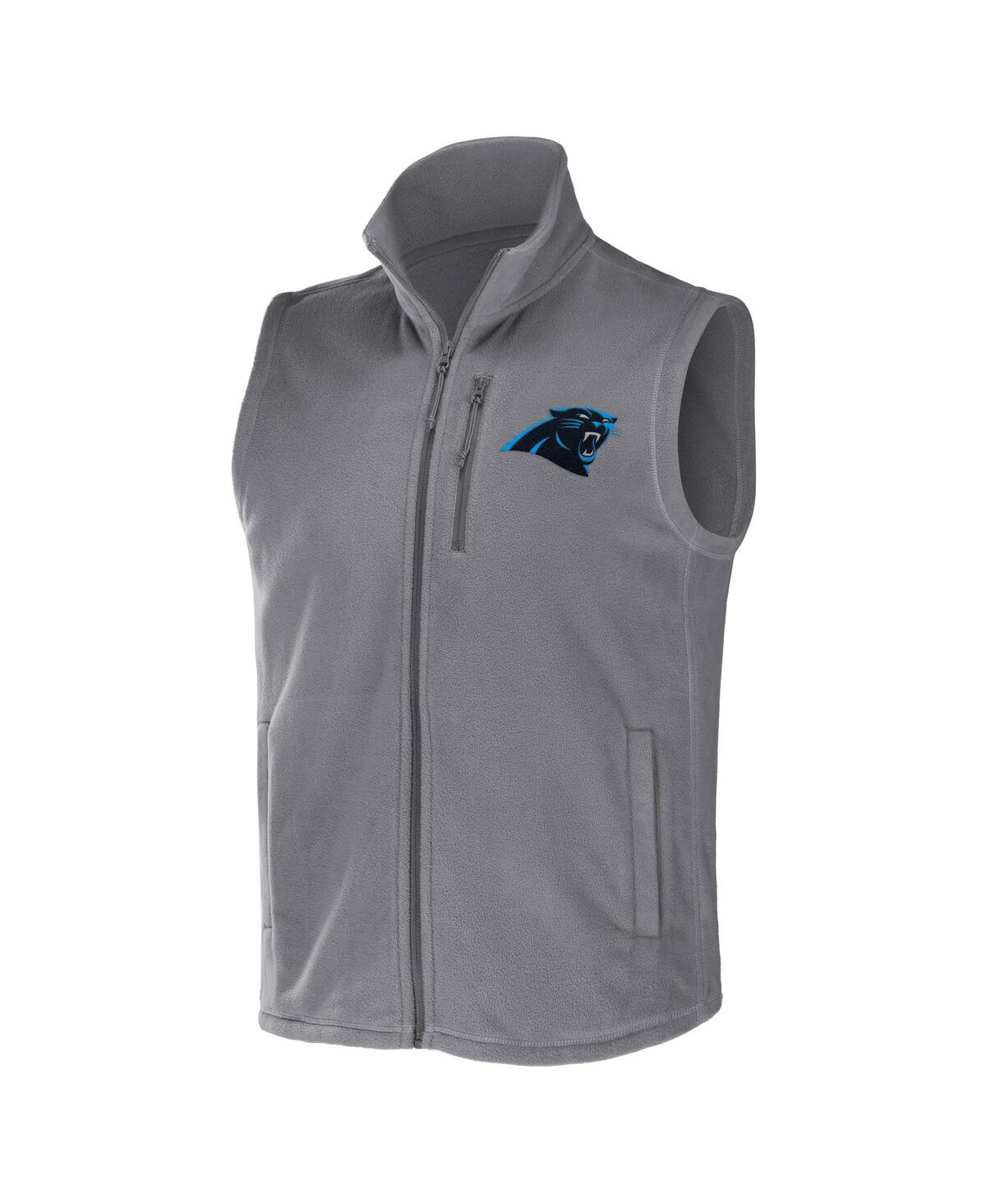 Fanatics Men's Nfl X Darius Rucker Collection By  Gray Carolina Panthers Polar Fleece Full-zip Vest In Gray