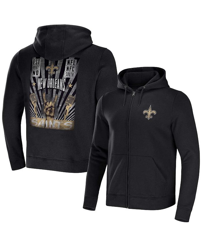 Men's NFL x Darius Rucker Collection by Fanatics Black New Orleans Saints Pullover Hoodie Size: Large