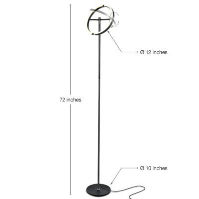 Halo Split 72" LED Torchiere Floor Lamp with Adjustable Head