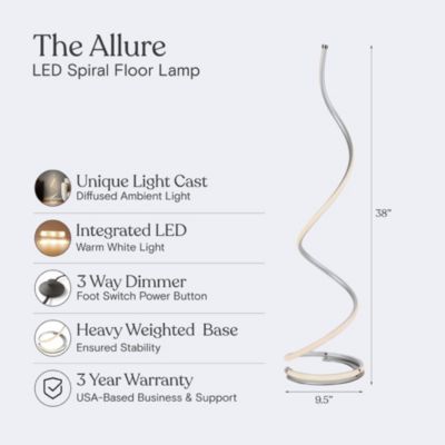 Allure 38" Dimmable LED Floor Lamp