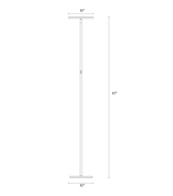Sky Flux 67" LED Floor Lamp with 3 Color Temperature Options