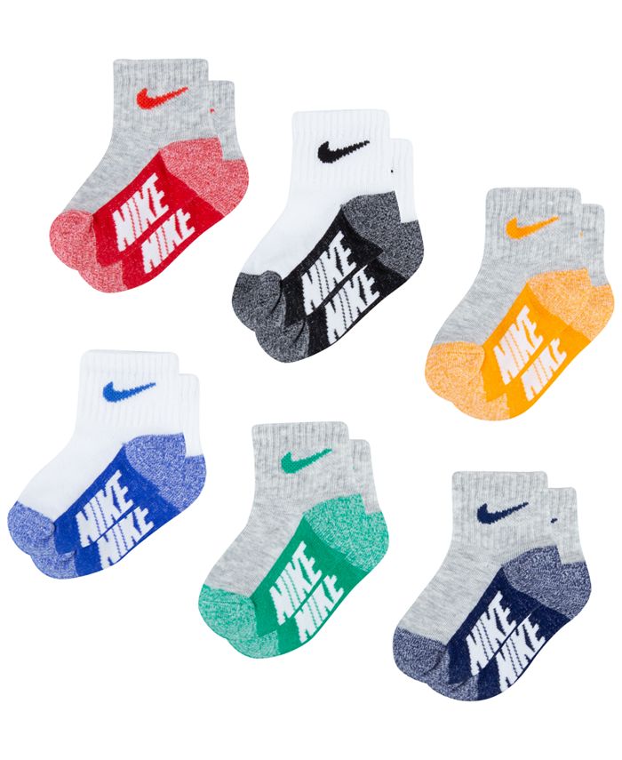 Nike Baby and Toddler Boys or Girls Multi Logo Socks, Pack of 6 - Macy's